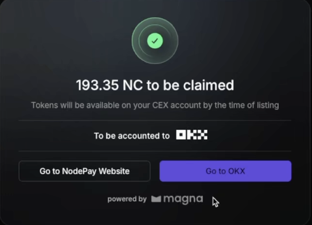 Captura de Tela 2025 01 15 as 03.57.22 - Ganhos mais um! Claim do airdrop da Nodepay para OKX na prática